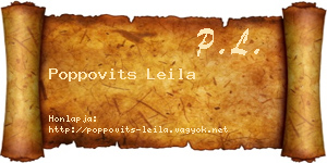 Poppovits Leila névjegykártya